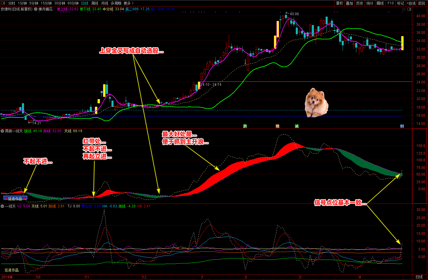 廷进婵月摘花+再版一线天指标套装 助你稳抓波段牛