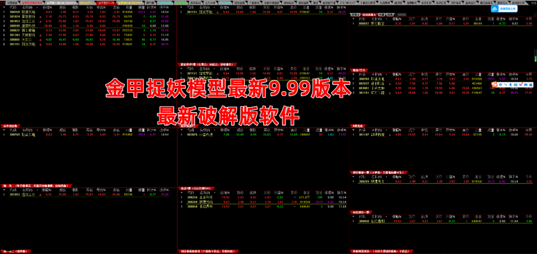 通达信金甲量化软件9.99版，最牛创业板模型，最牛一票，捉妖模型，系统直接解压使用，不绑定电脑