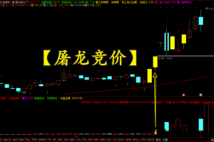 通达信【屠龙竞价】主副图竞价排序选股指标，加入最新竞价涨停买数据，胜率超80%